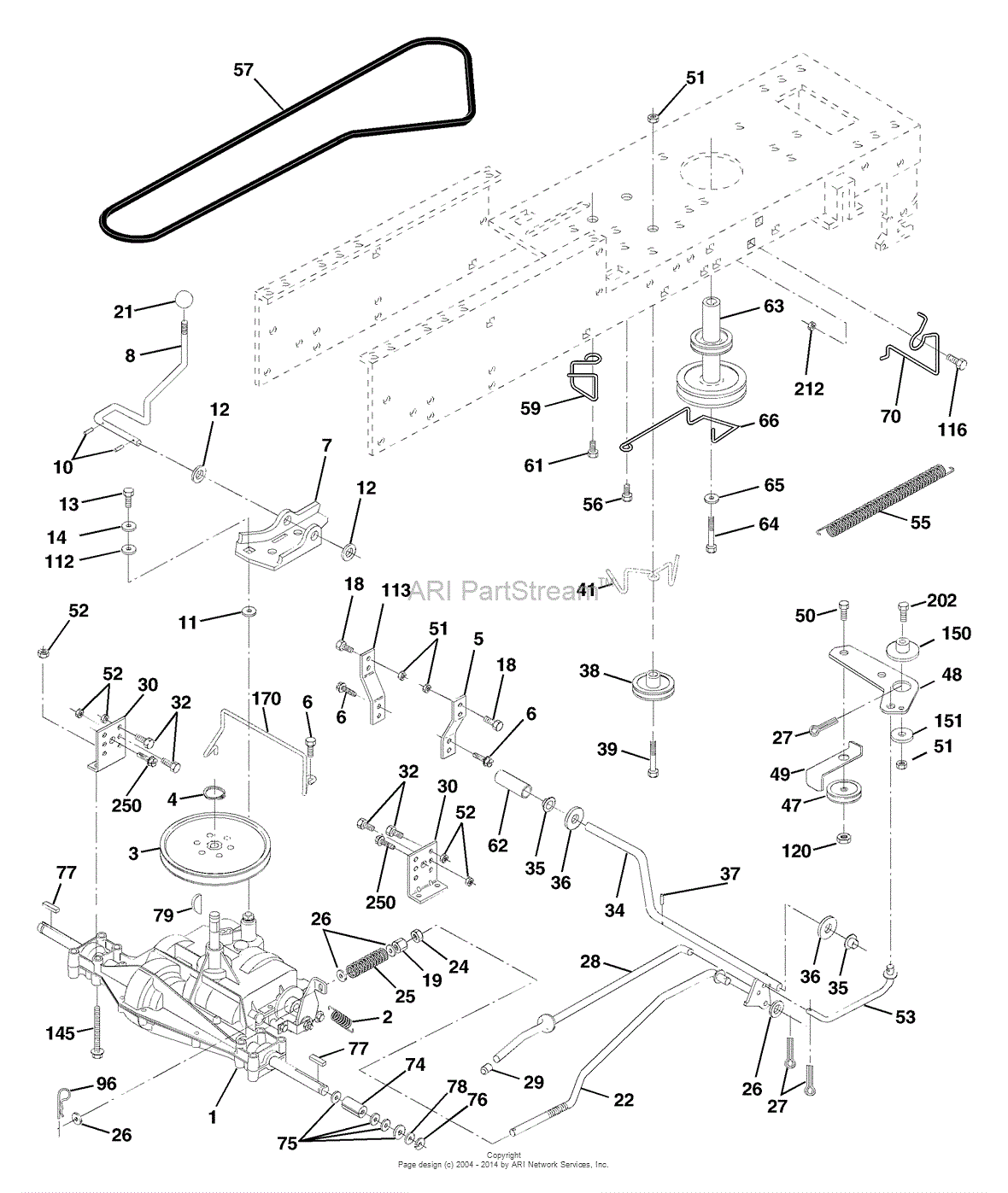 AYP/Electrolux PO1538C (2003) Parts Diagram for Drive