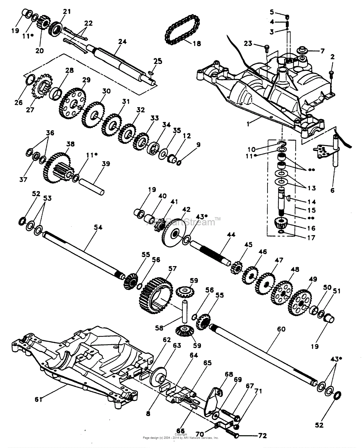 AYP/Electrolux PP1136J (1994) Parts Diagram for DANA TRANSAXLE MODEL ...