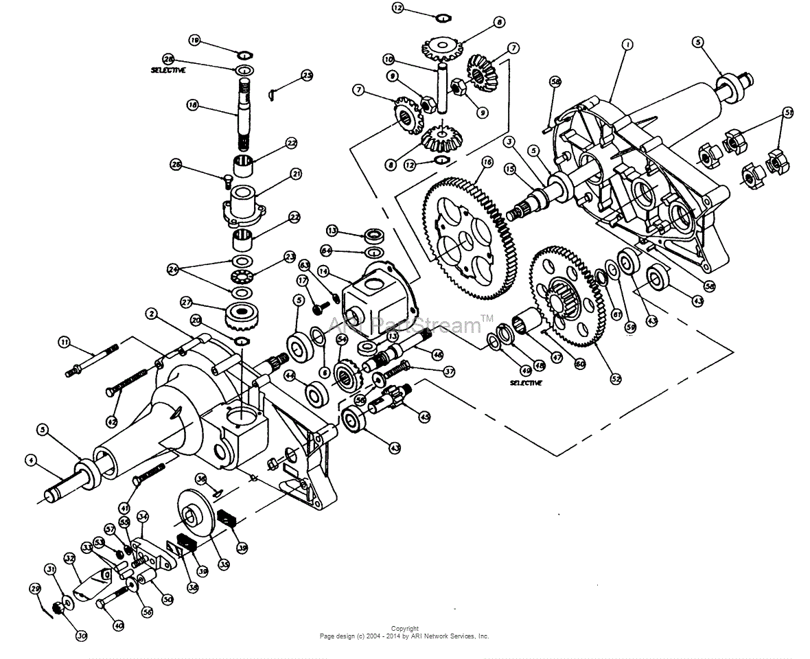 Ayp Electrolux Pp14h44 (1991) Parts Diagram For Agri-fab Transaxle 