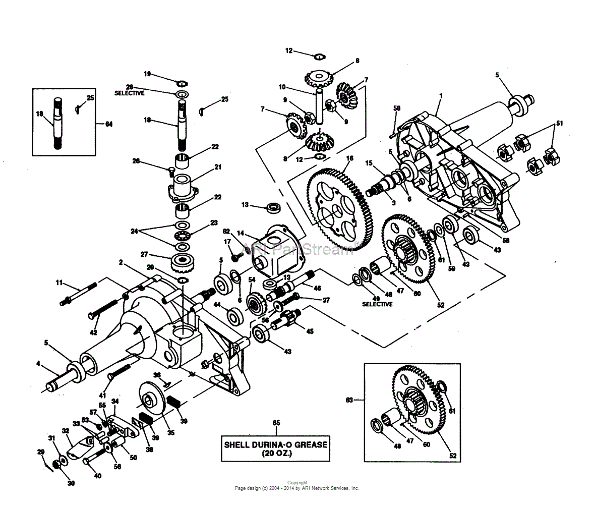 AYP/Electrolux PP16H44B (1992) Parts Diagram for AGRI-FAB TRANSAXLE ...