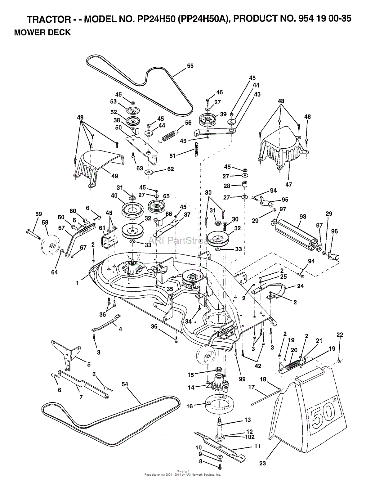 32 Craftsman 50 Inch Mower Deck Belt Diagram Wiring Diagram List