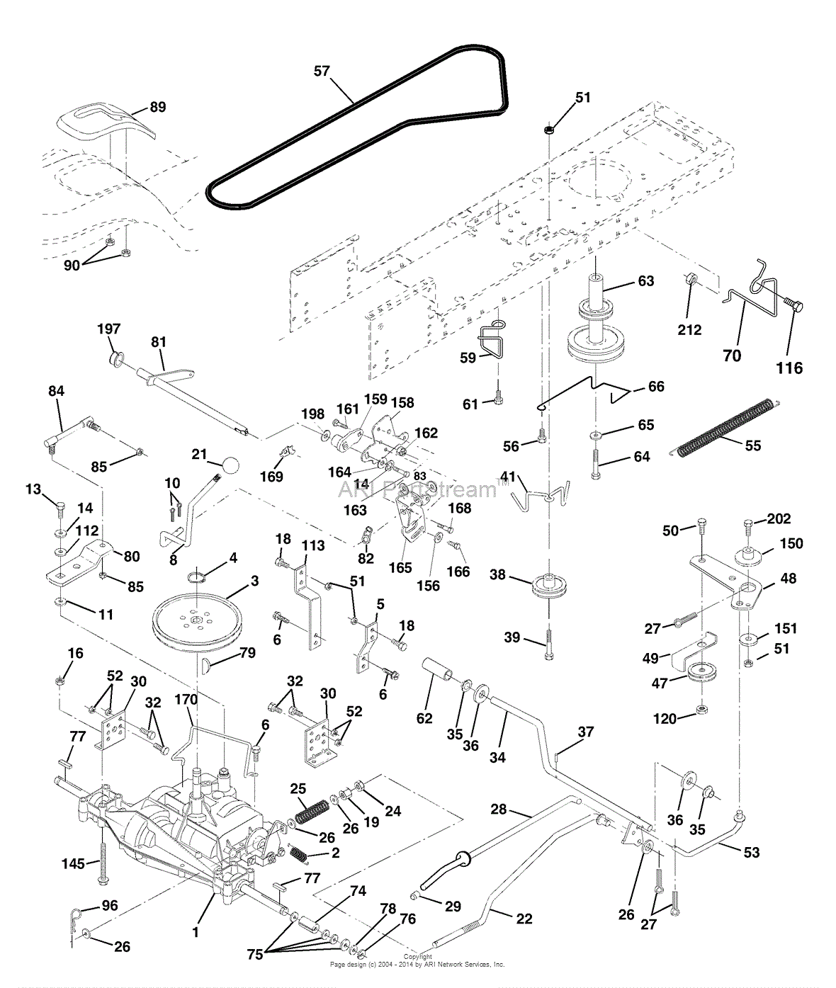 AYP/Electrolux PR1742STF (2002) Parts Diagram for Drive