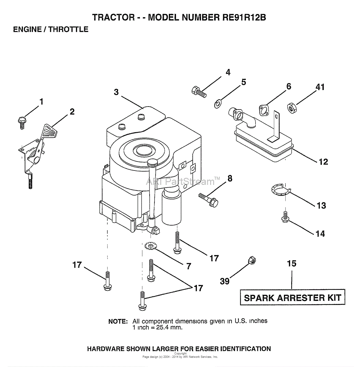 AYP/Electrolux RE91R12B (1999 & Before) Parts Diagram for ENGINE/THROTTLE