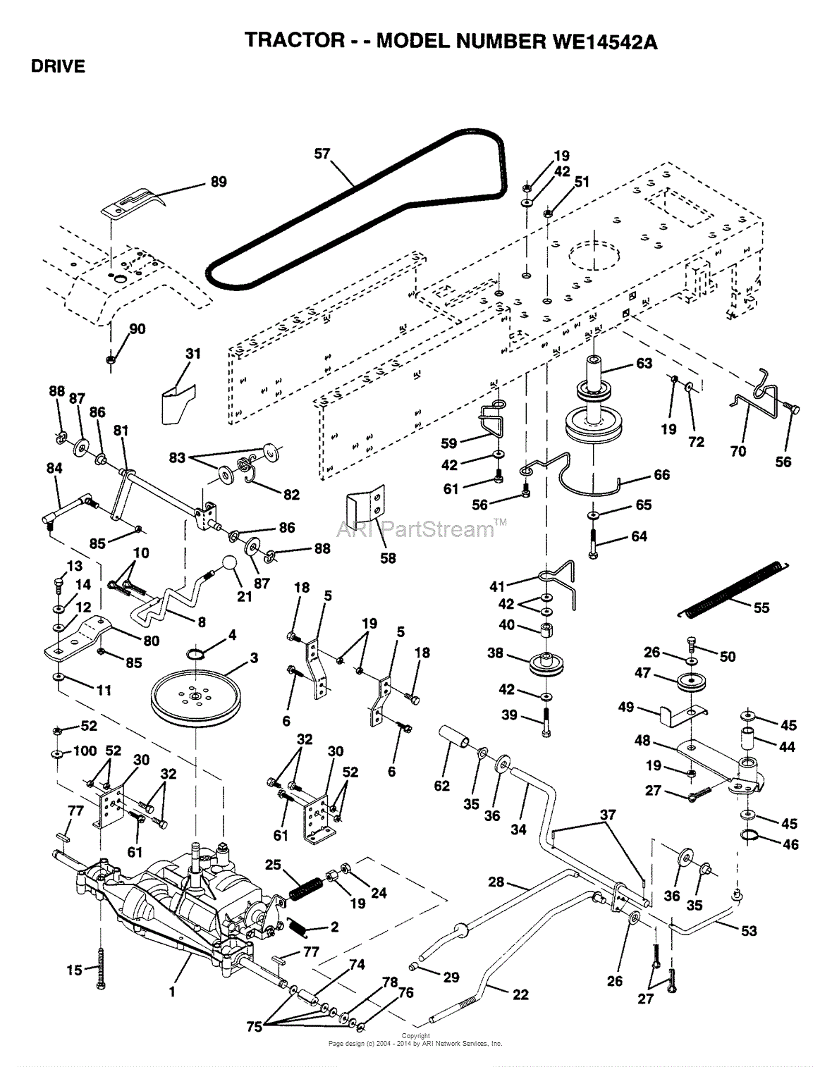 AYP/Electrolux UM15H42D (1999 & Before) Parts Diagram for TRANSAXLE, 6 ...