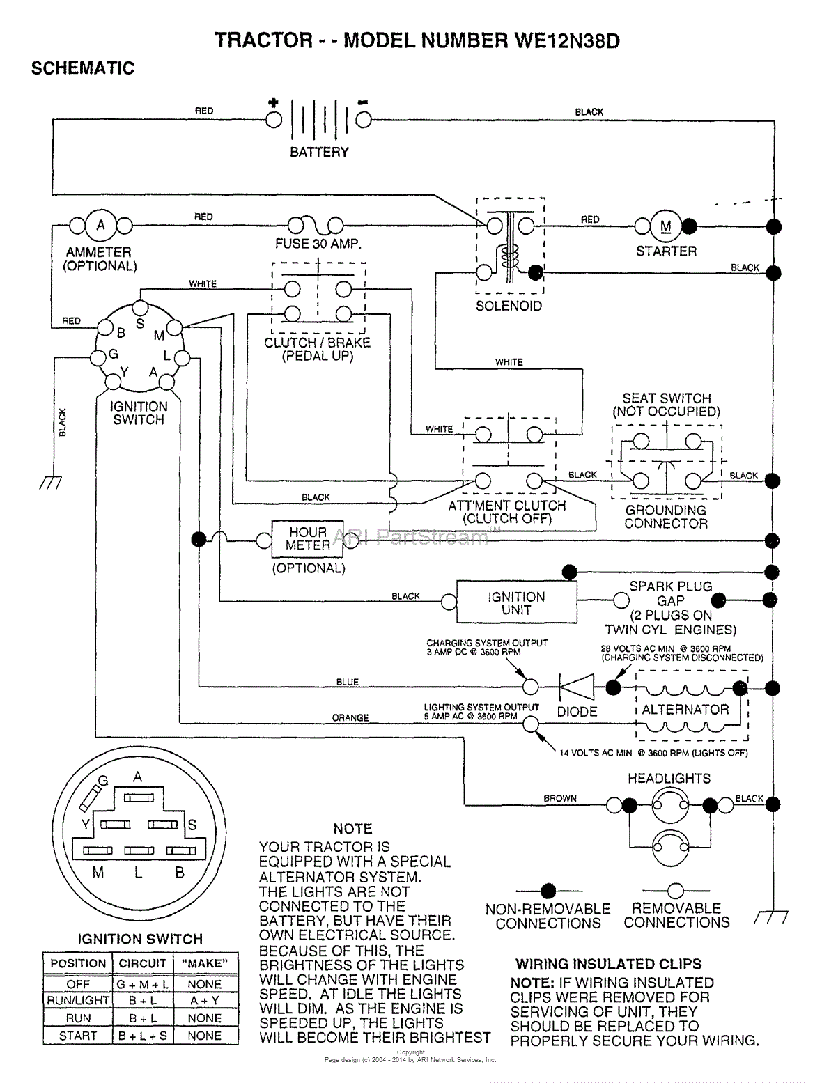 AYP/Electrolux WE12N38D (1997) Parts Diagram for SCHEMATIC