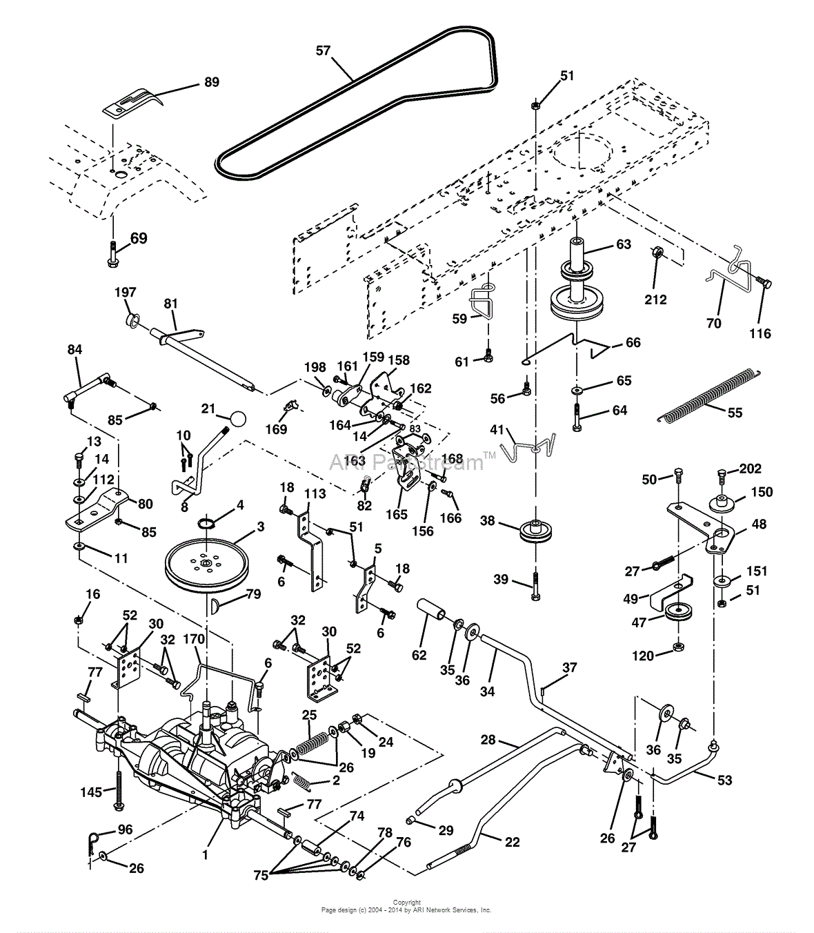 AYP/Electrolux WET2242STA (2003) Parts Diagram for Drive