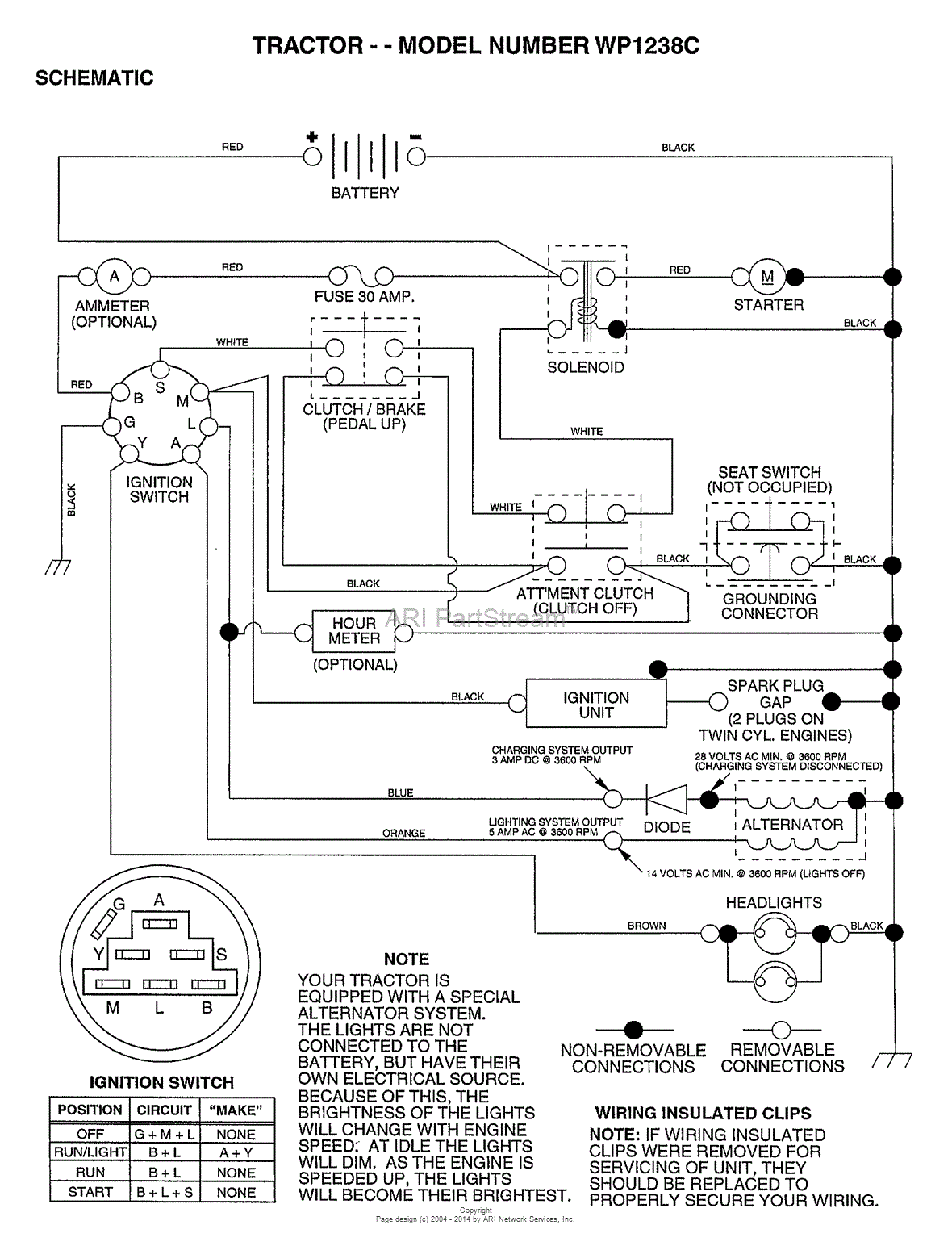 AYP/Electrolux WP1238C (1997) Parts Diagram for SCHEMATIC