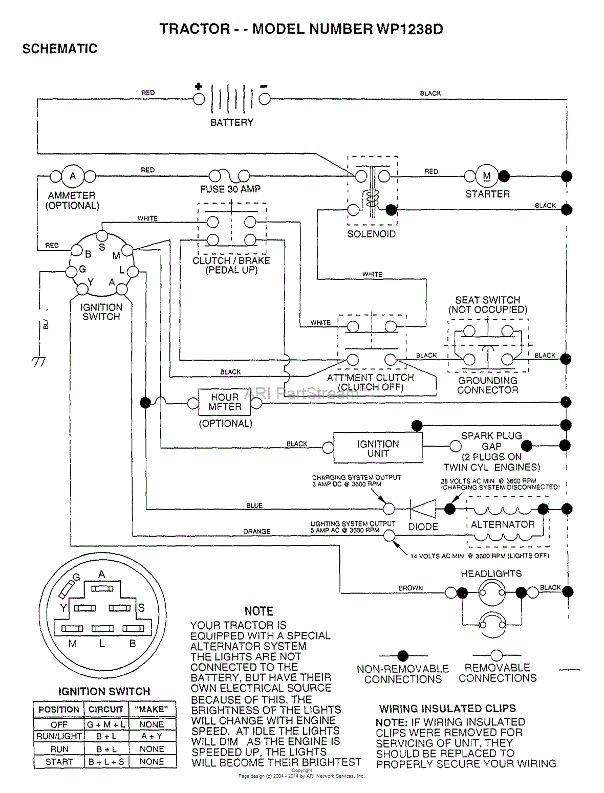 AYP/Electrolux WP1238D (1997) Parts Diagram for SCHEMATIC