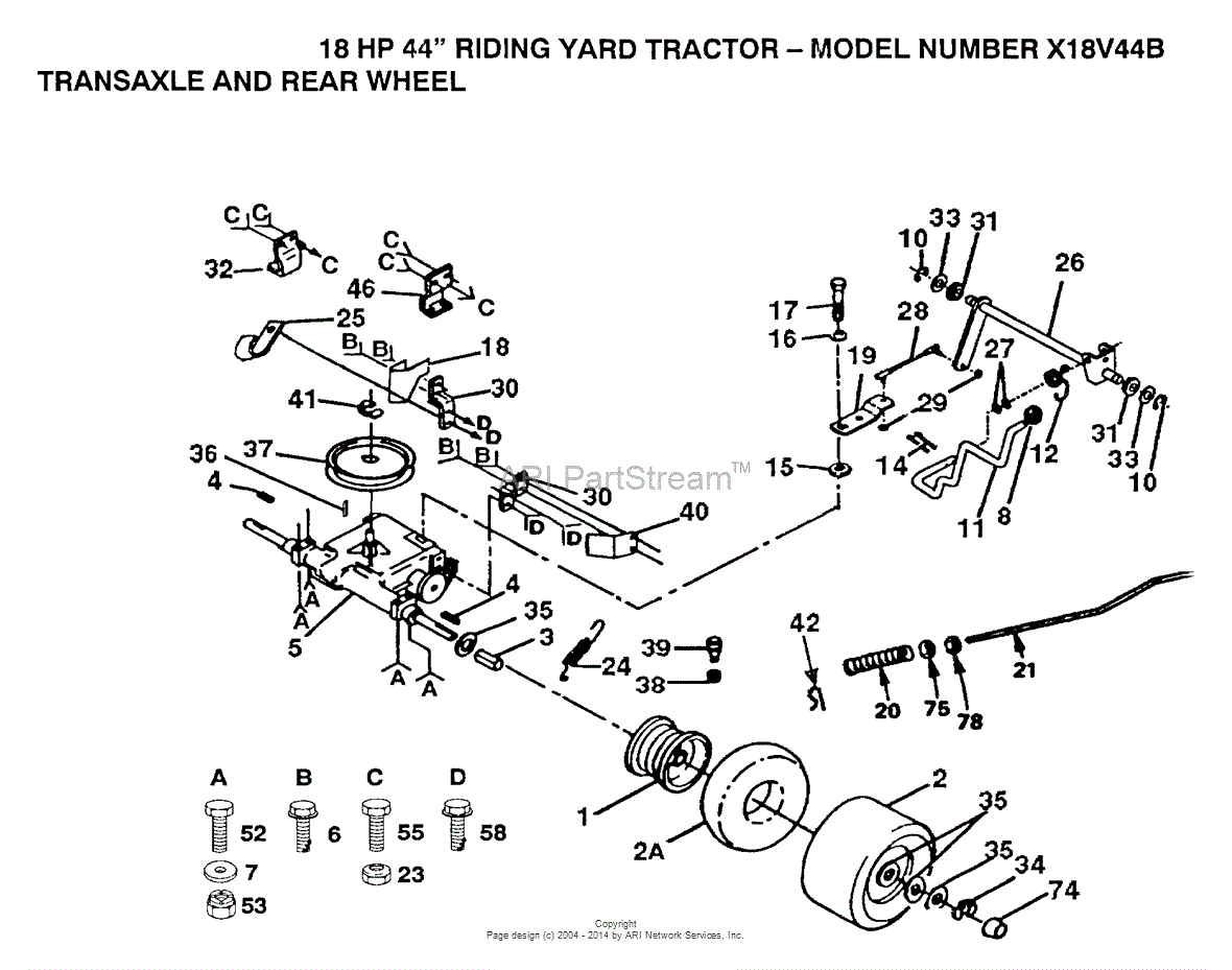 Ayp  Electrolux X18v44b  1991  Parts Diagram For Transaxle