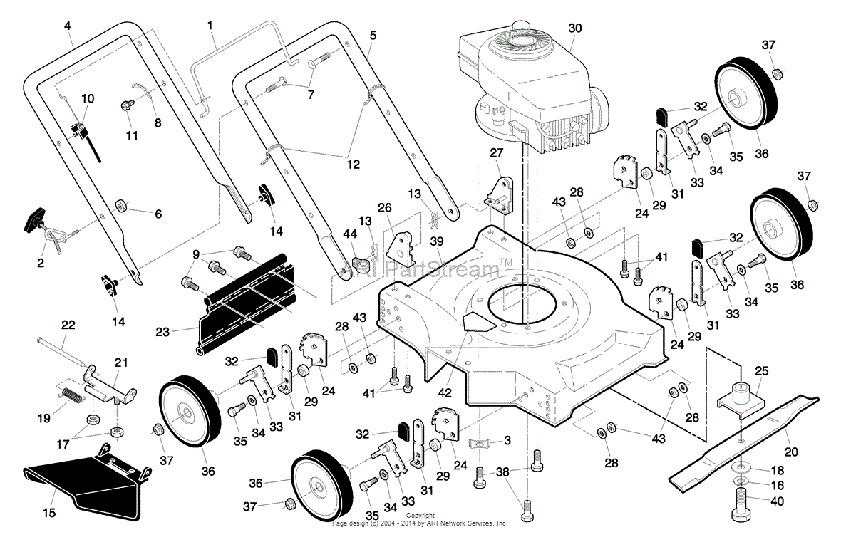 AYP/Electrolux 386090 (2005) Parts Diagram for Rotary Lawn Mower