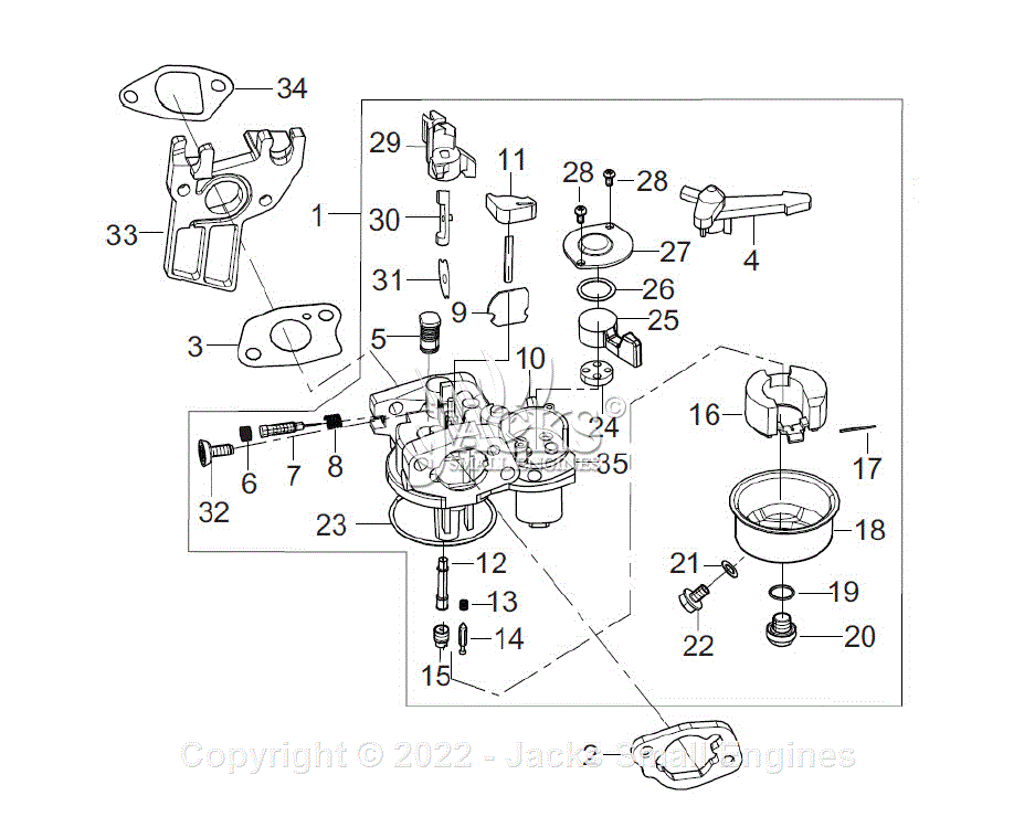 Be 85570070 Powerease R225 Engine Parts Diagram For Parts List 7 Carburetor 2826