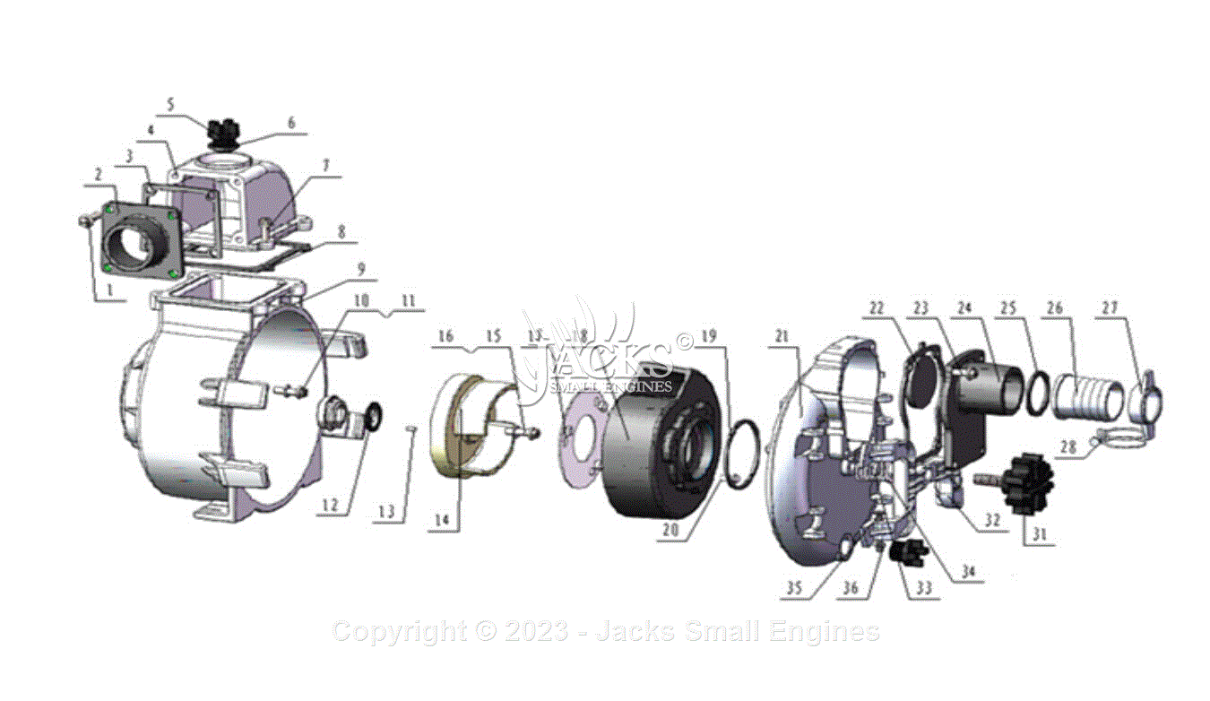 BE TP2065HR - 2 In. Trash Transfer Pump Parts Diagram For Parts List 1 ...