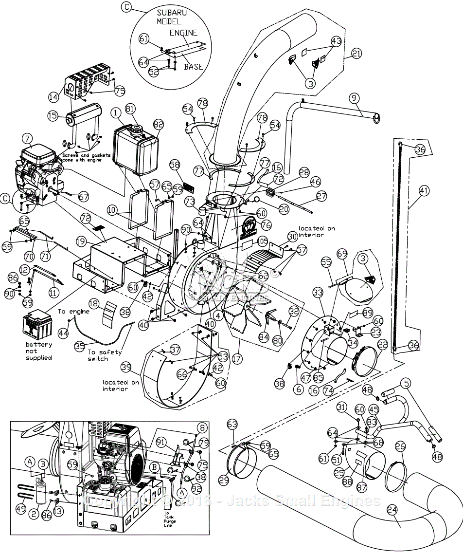 Billy Goat DL2500S Parts Diagram for Full Assembly