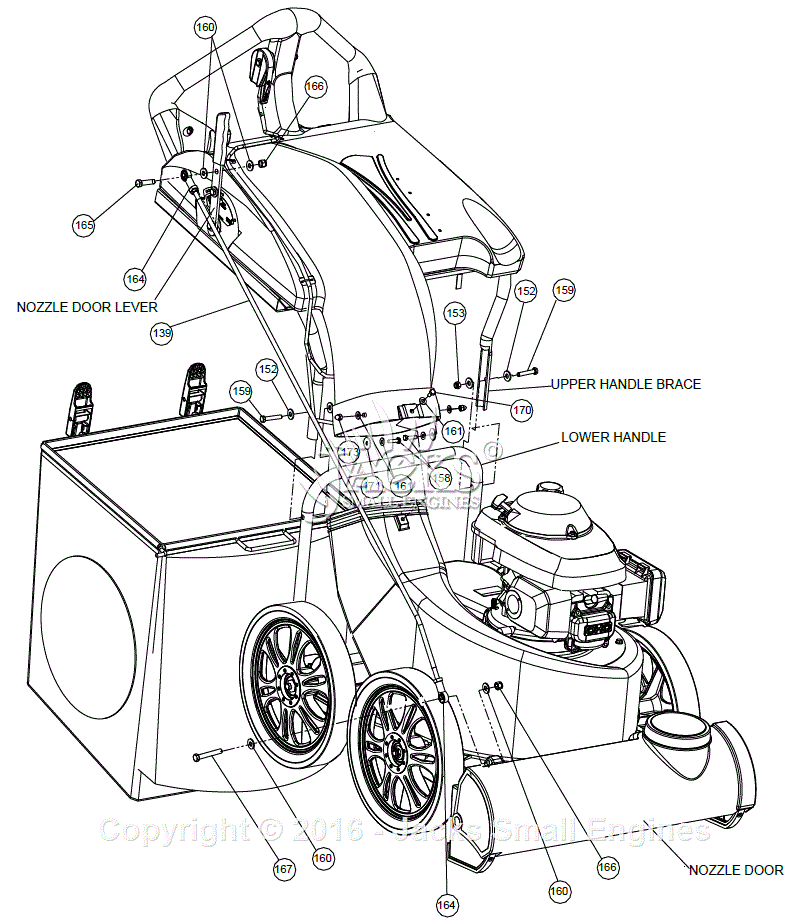 Billy Goat KV600 Parts Diagram for Nozzle Assembly
