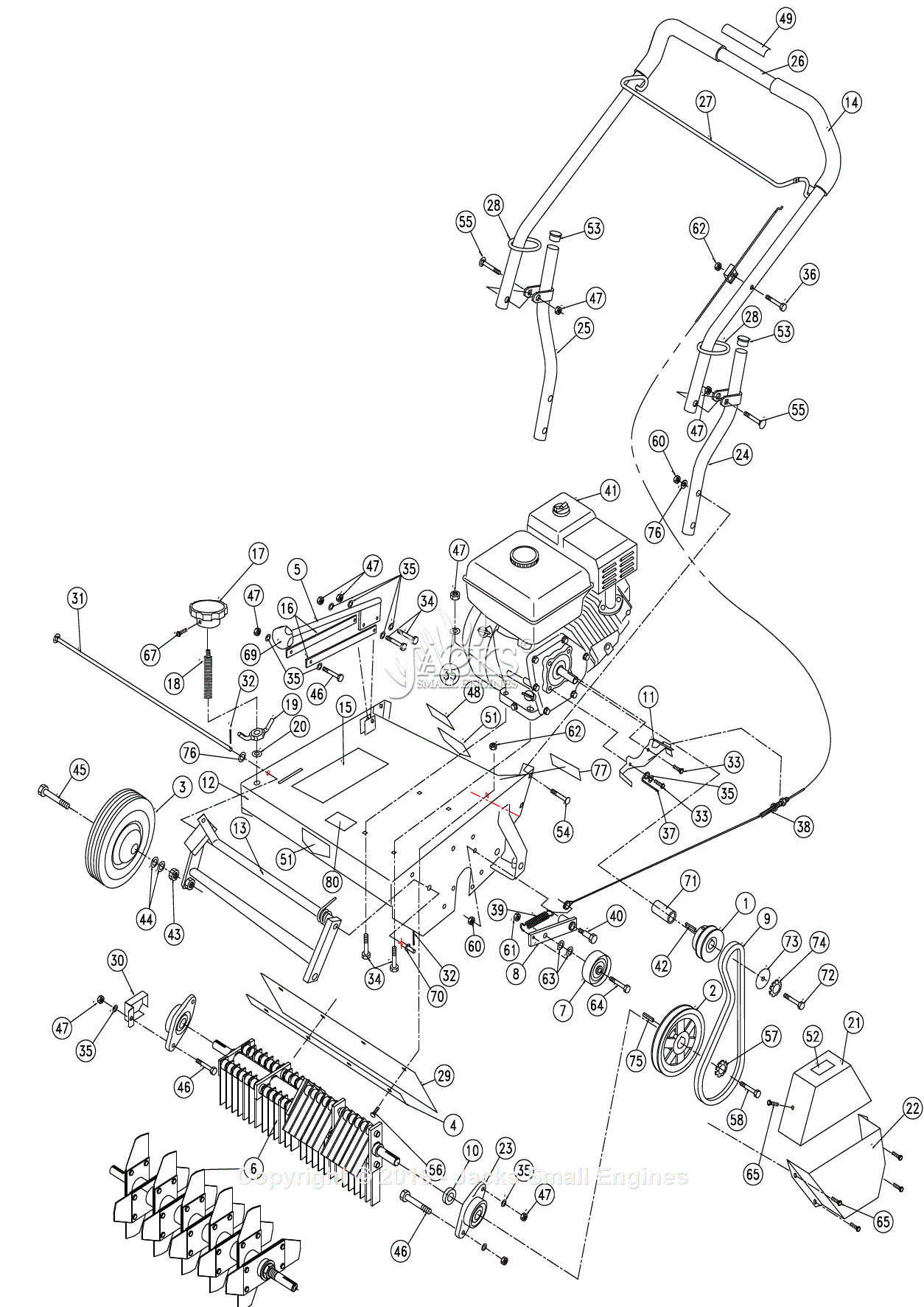 Billy Goat CR550HC Parts Diagram for Main Assembly