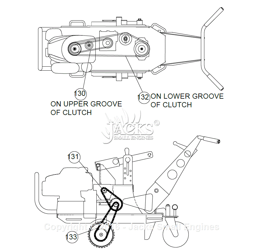 Billy Goat Sc180h Parts Diagram For Belt And Chain Assembly