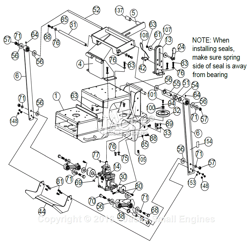 Billy Goat SC180H Parts Diagram for Blade Assembly