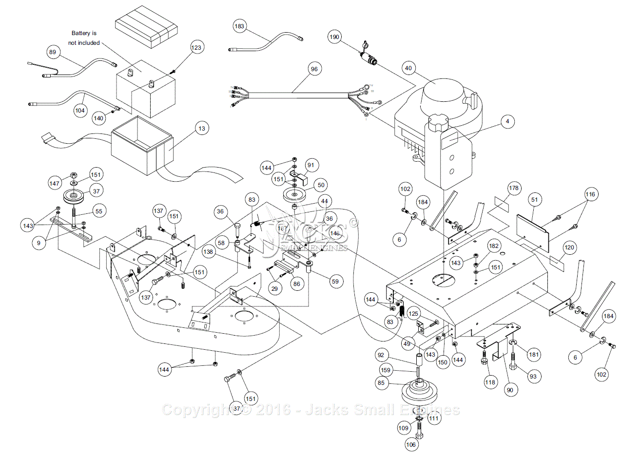 Billy Goat FM3301IN Parts Diagram for Engine Assembly