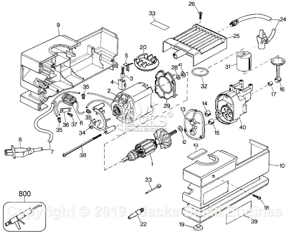 Black & Decker 9526 Parts Diagram for Air Pump