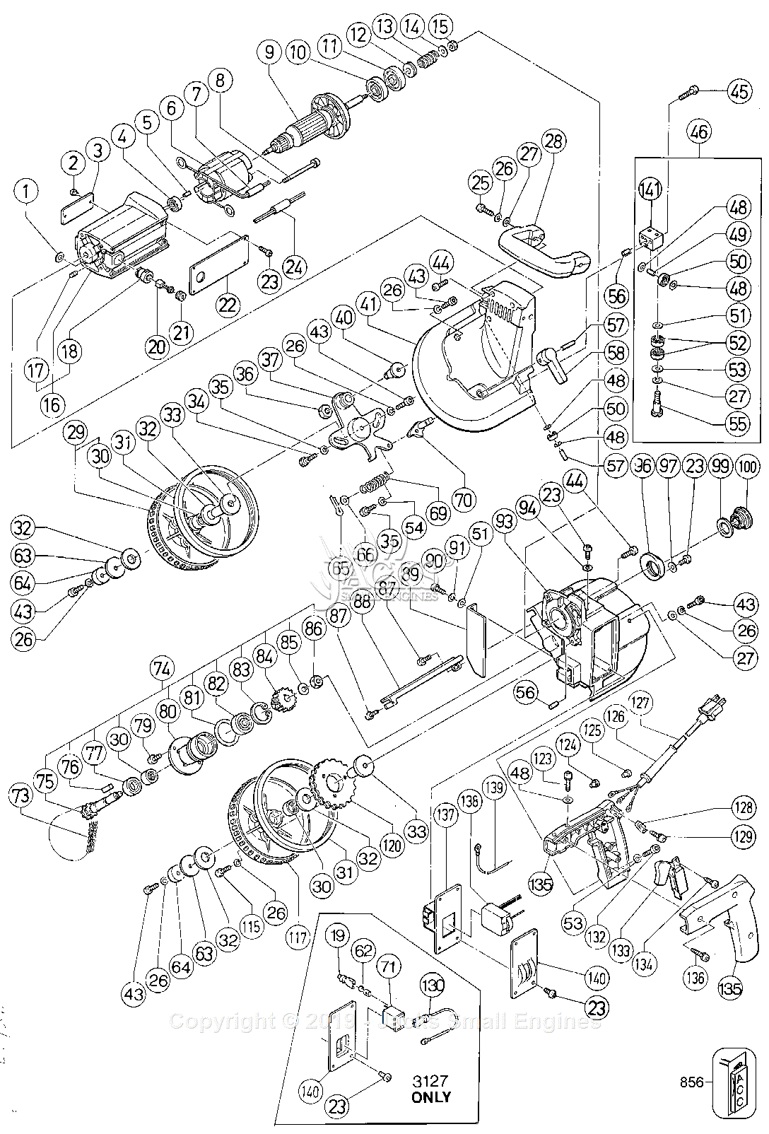 Black Decker 3125 Parts Diagram for Band Saw