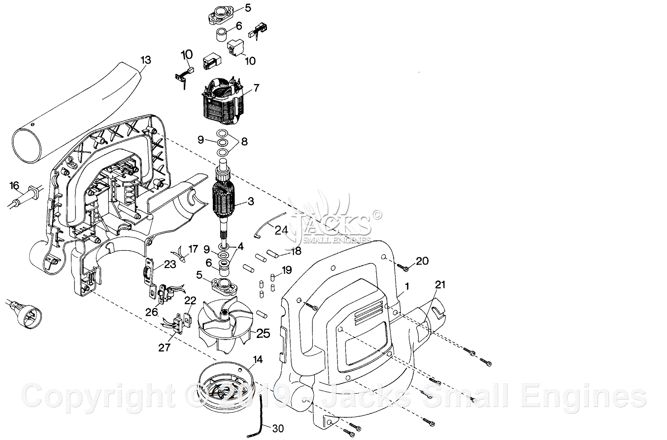 Black & Decker BDH2400FH Parts Diagram for Vacuum