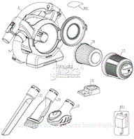 Black & Decker BDH2020FL Parts Diagram for Vacuum