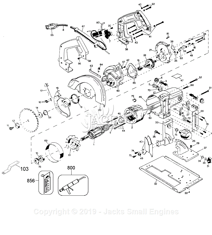 Black & Decker 2690 Parts Diagram for Circ Saw