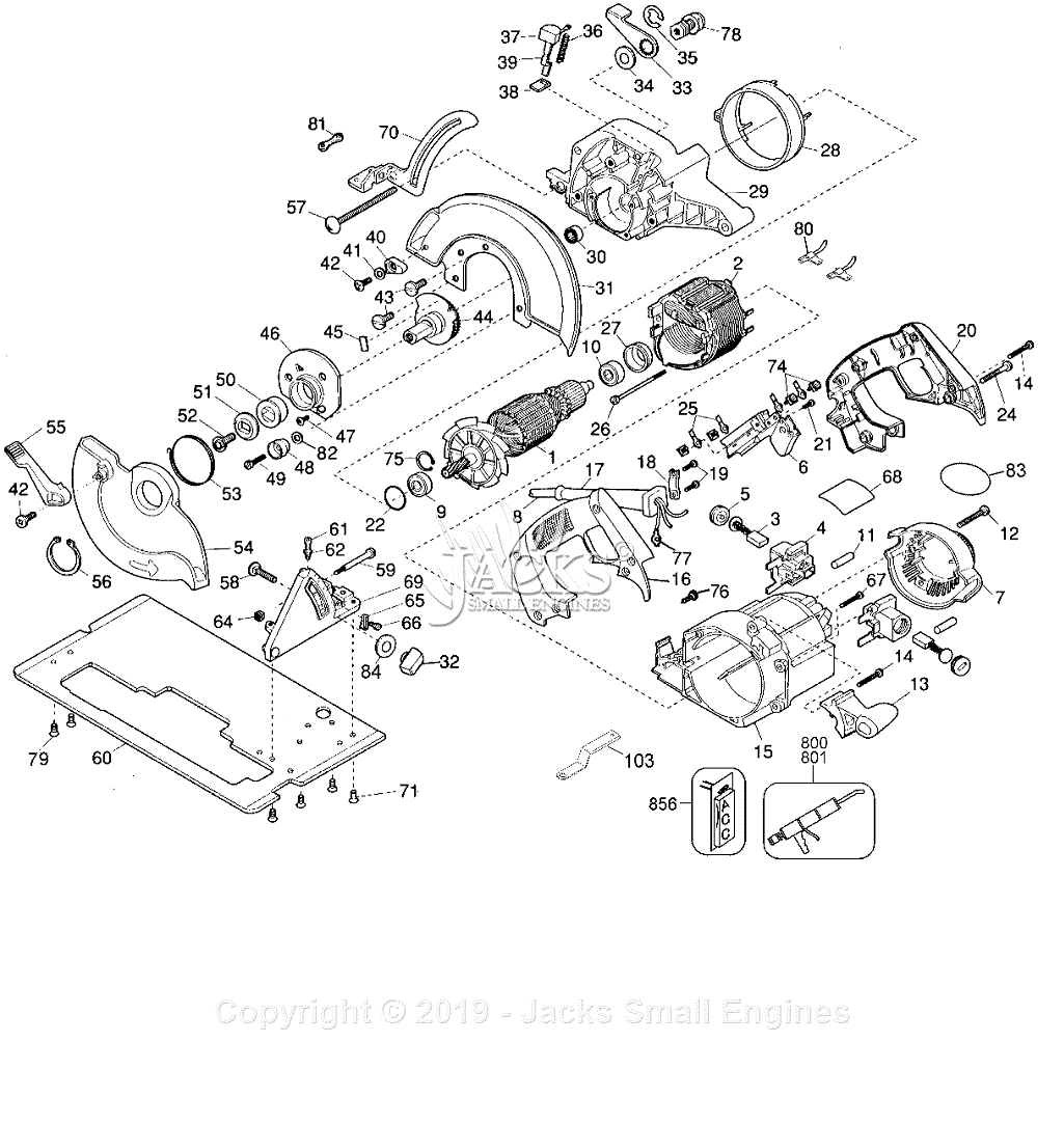 Black & Decker 2697 Type 1 Parts Diagram for Circ Saw