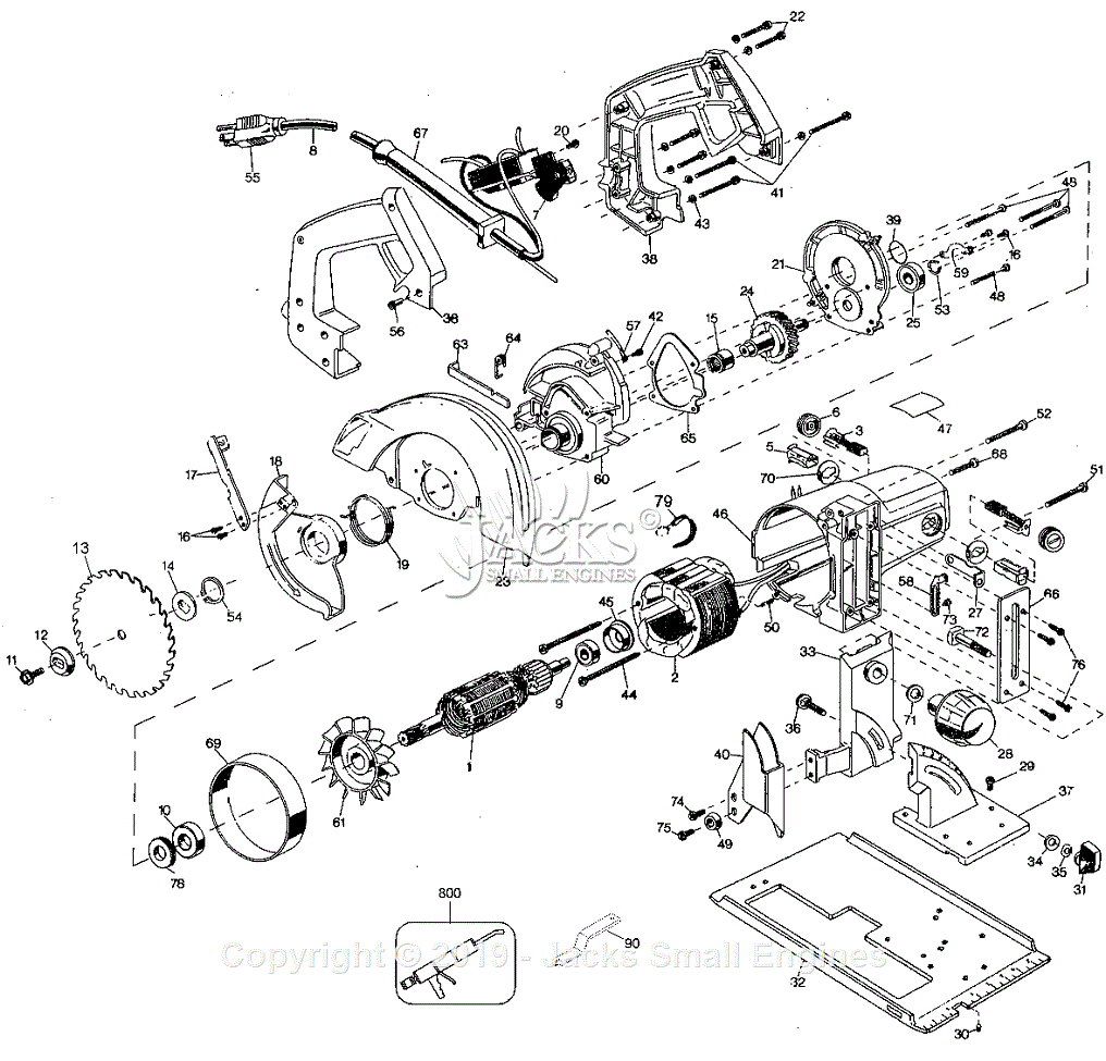 Black & Decker 3034 Type 3 Parts Diagram For Circ Saw