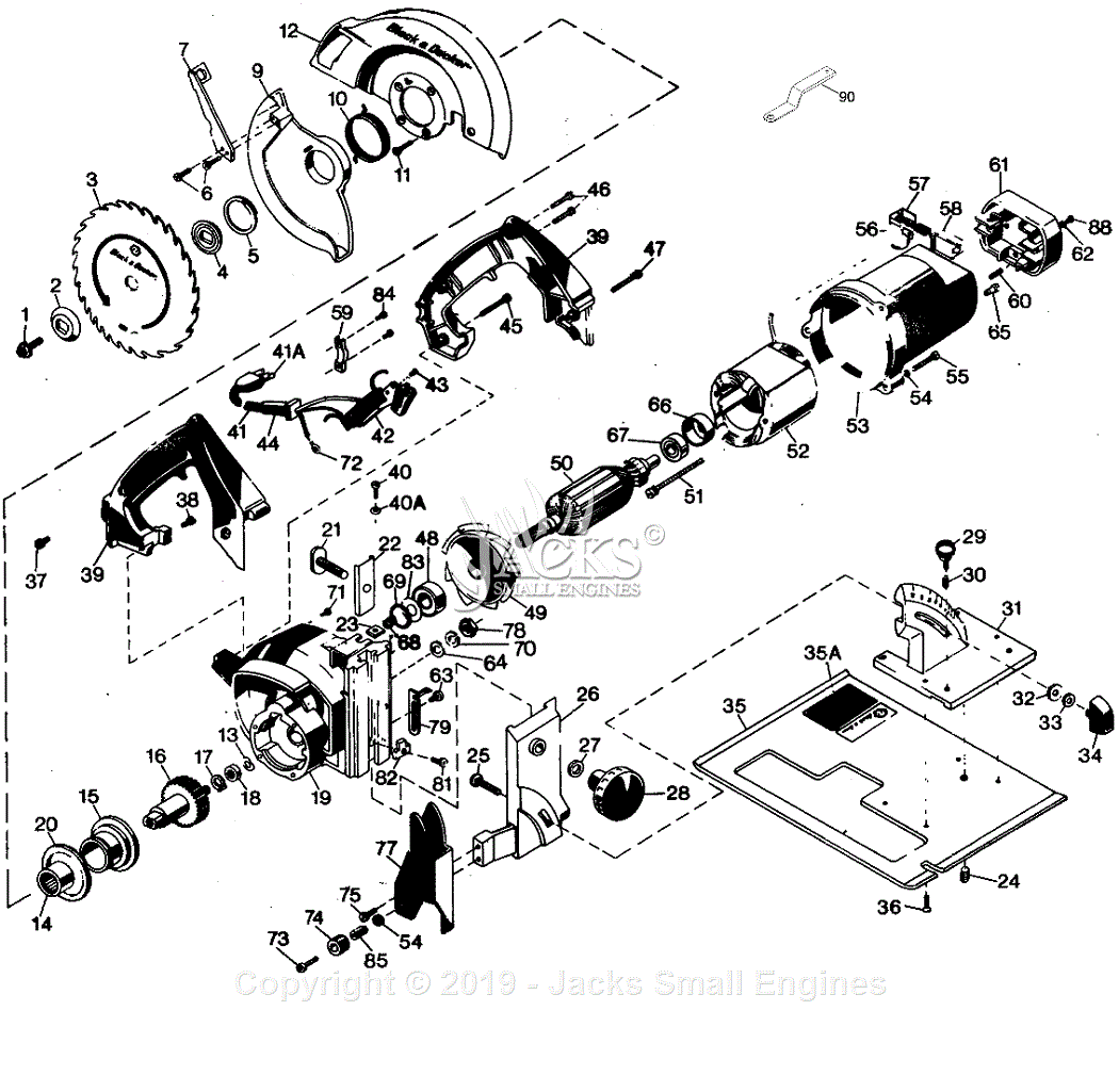 Black & Decker 3037-09 type 4 Parts Diagram for Circ Saw