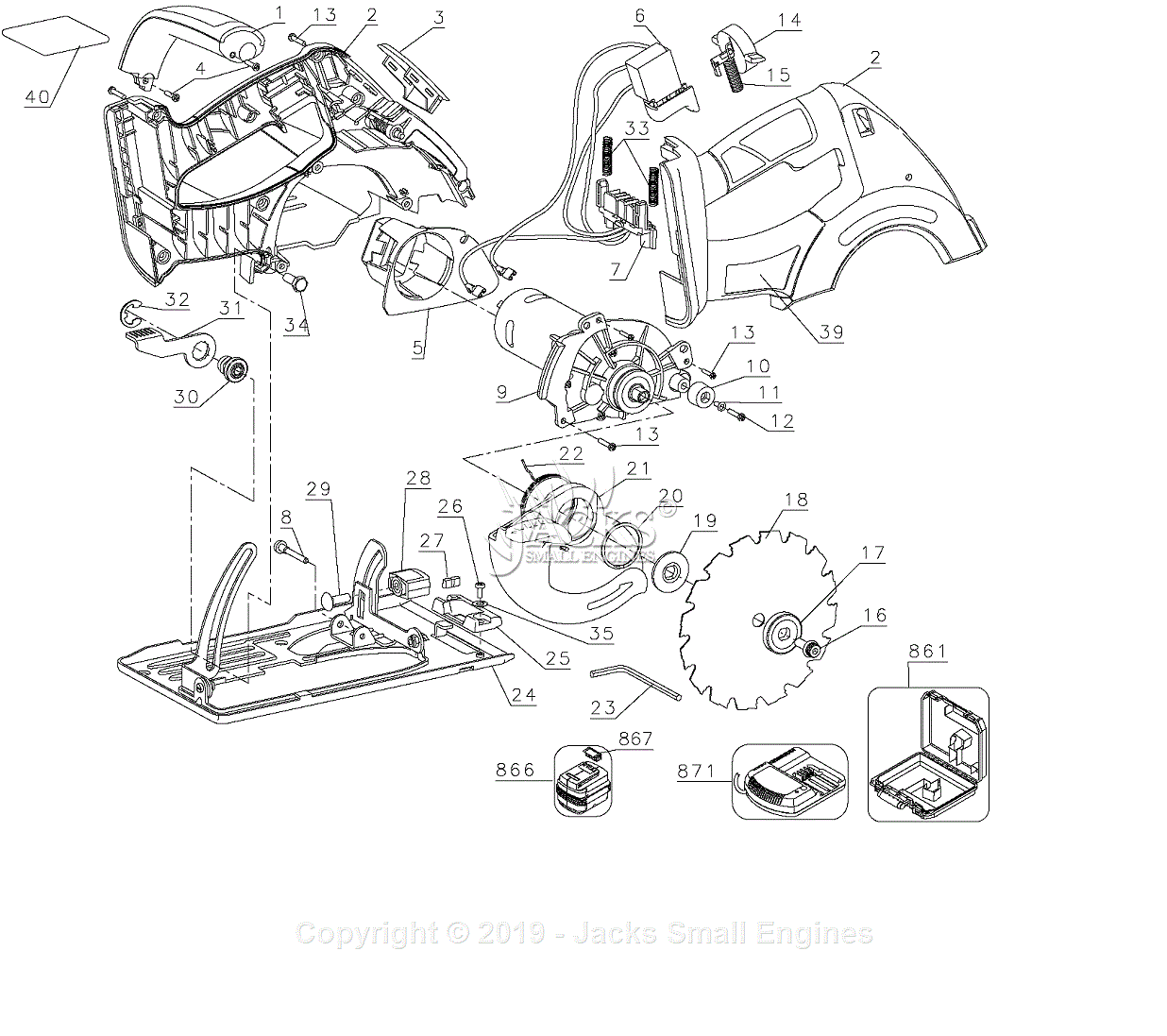 Black Decker BDCS1800 Parts Diagram for Circ Saw