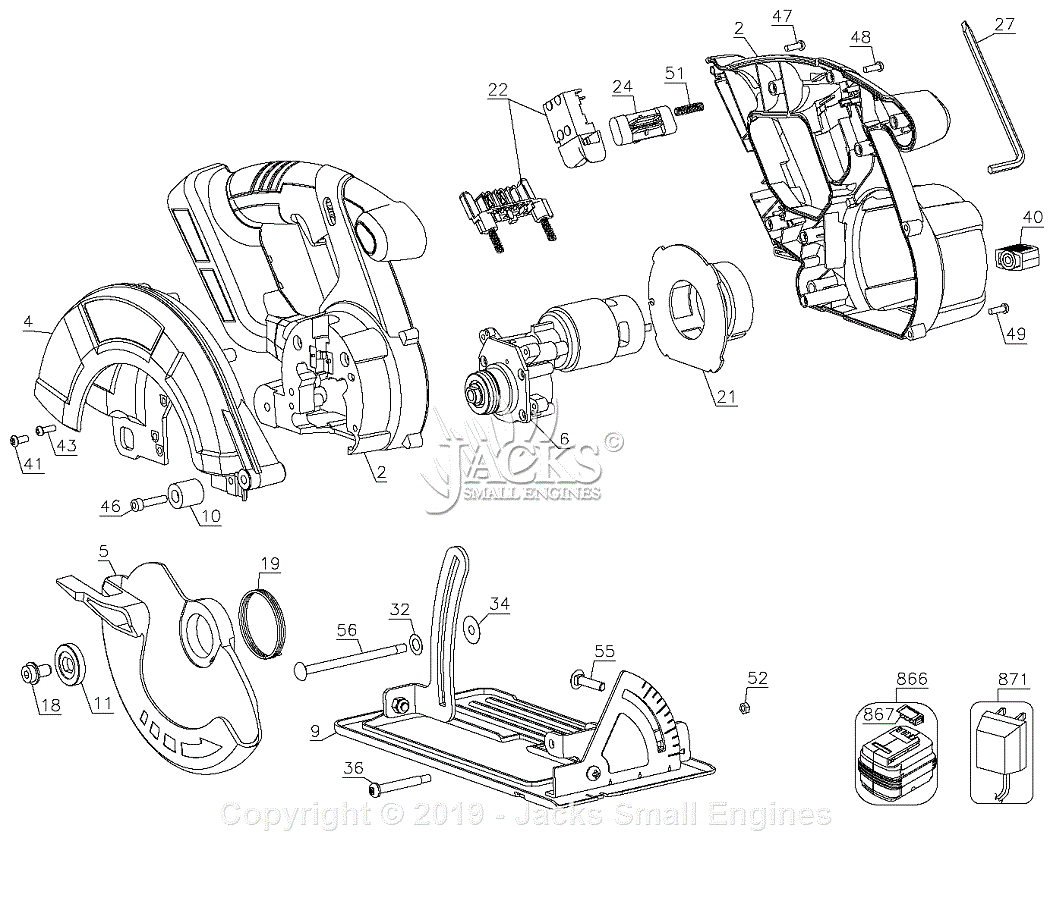 Black Decker BDCS1806 Parts Diagram for Circ Saw