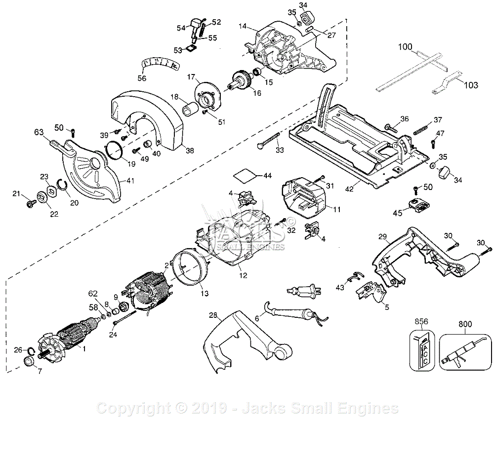 Black & Decker CS300 Parts Diagram for Circ Saw