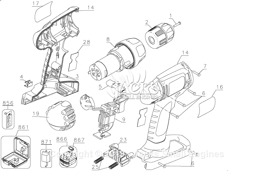 Black Decker CD180S Parts Diagrams