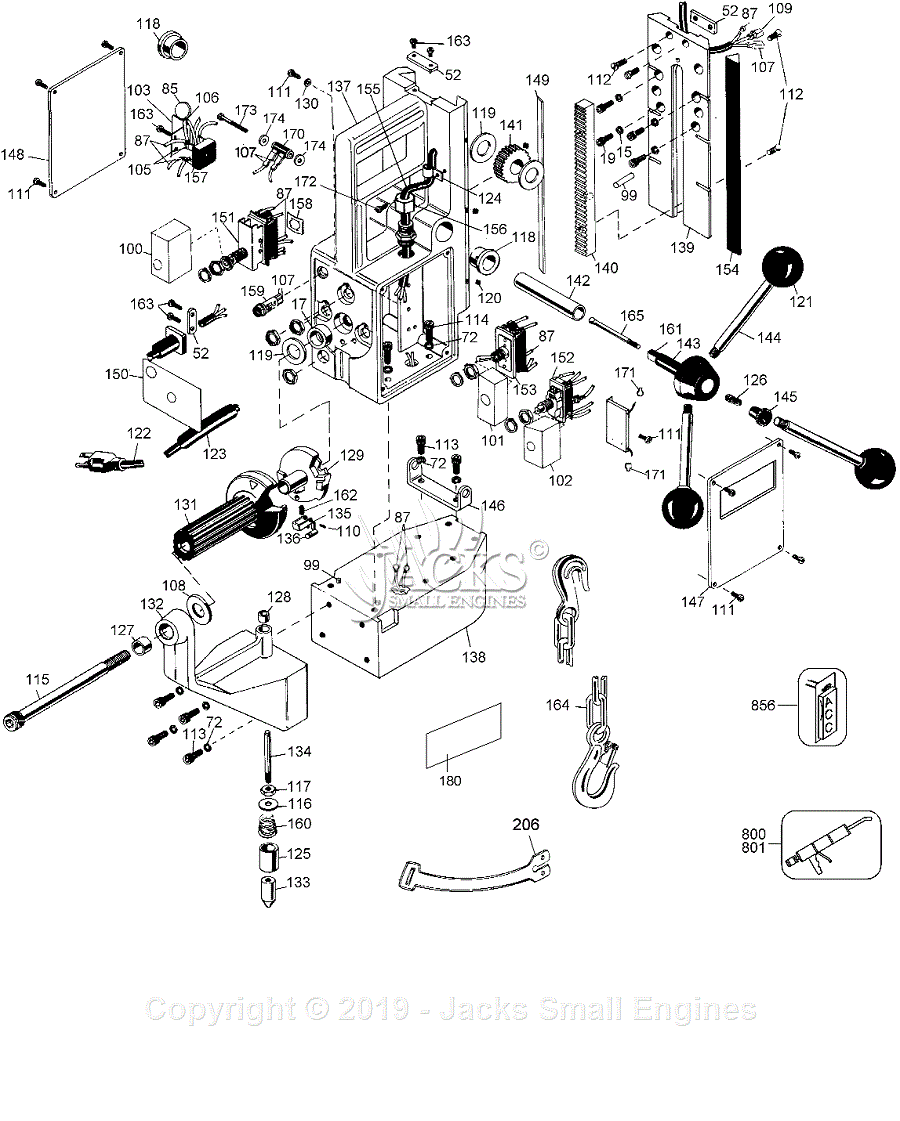 Black Decker 1555 type 1 Parts Diagram for Drill Press 2