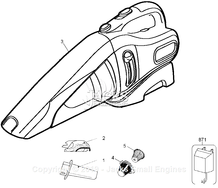 Black Decker CHV1408 Parts Diagram for Handvac