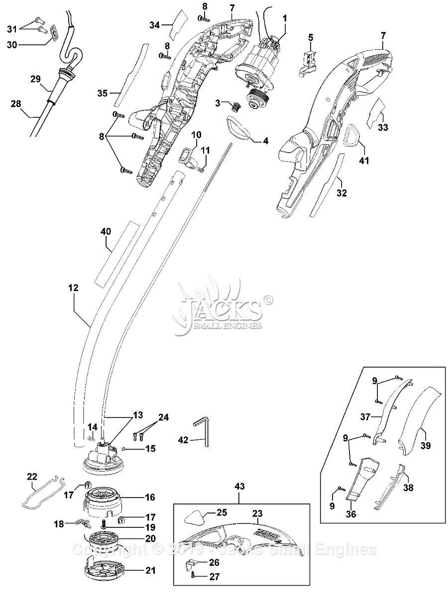 Black & Decker GH1000 Type 2 Parts Diagrams
