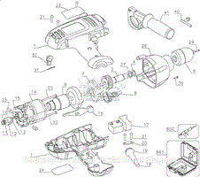 Black Decker DR600 Type 1 Parts Diagram for Drill