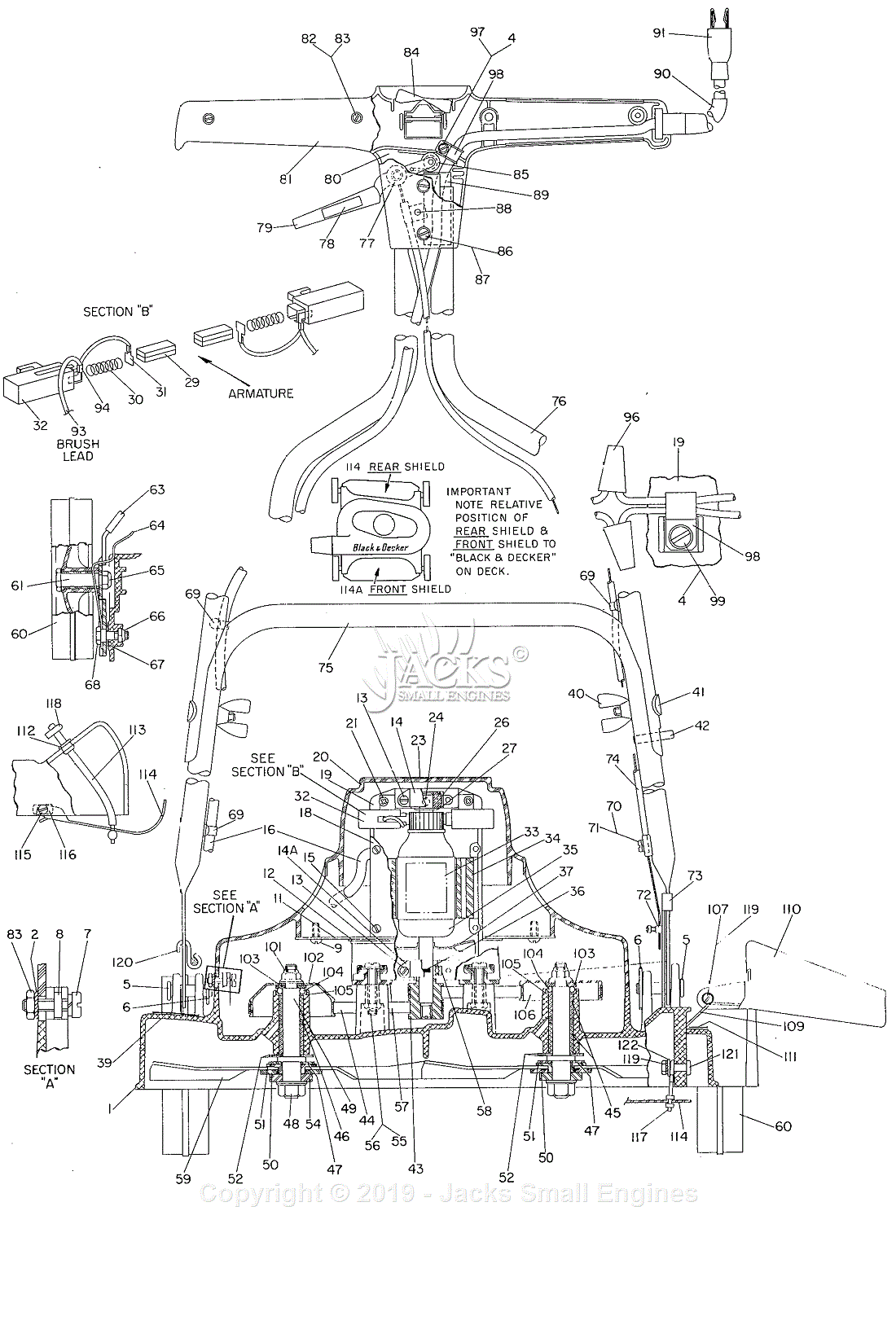 Black & Decker 8021 Type 8 Parts Diagram for Mower