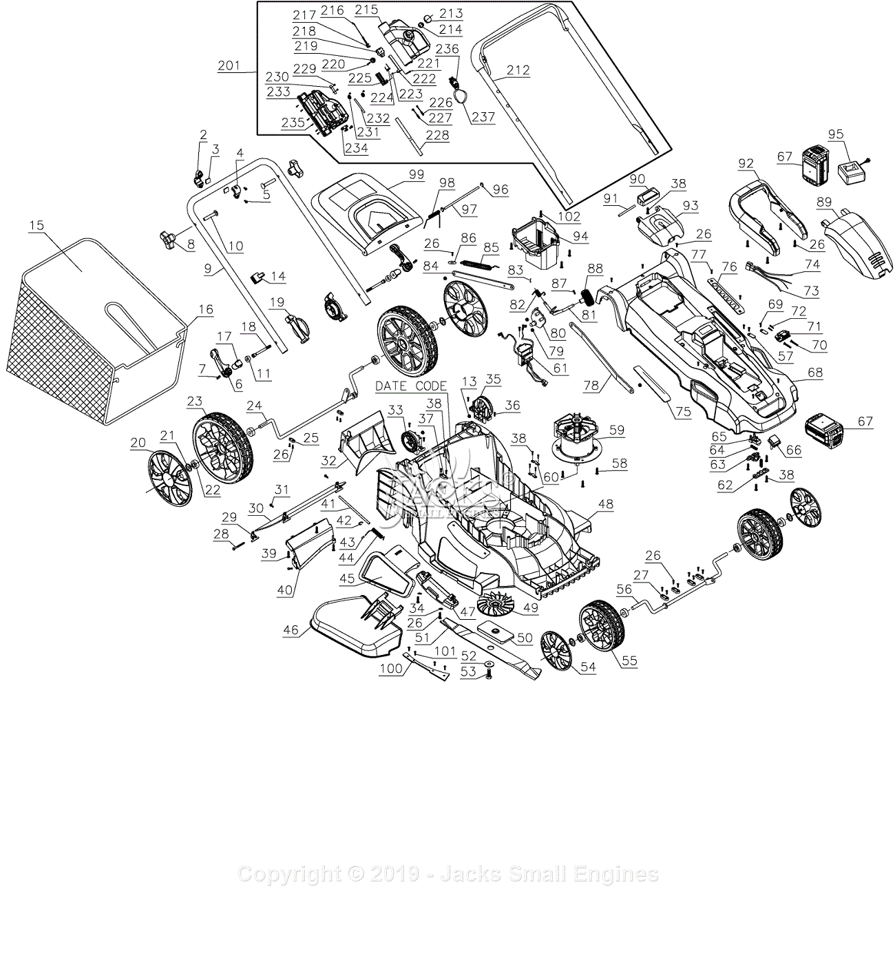 Black & Decker CM2045 Parts Diagrams