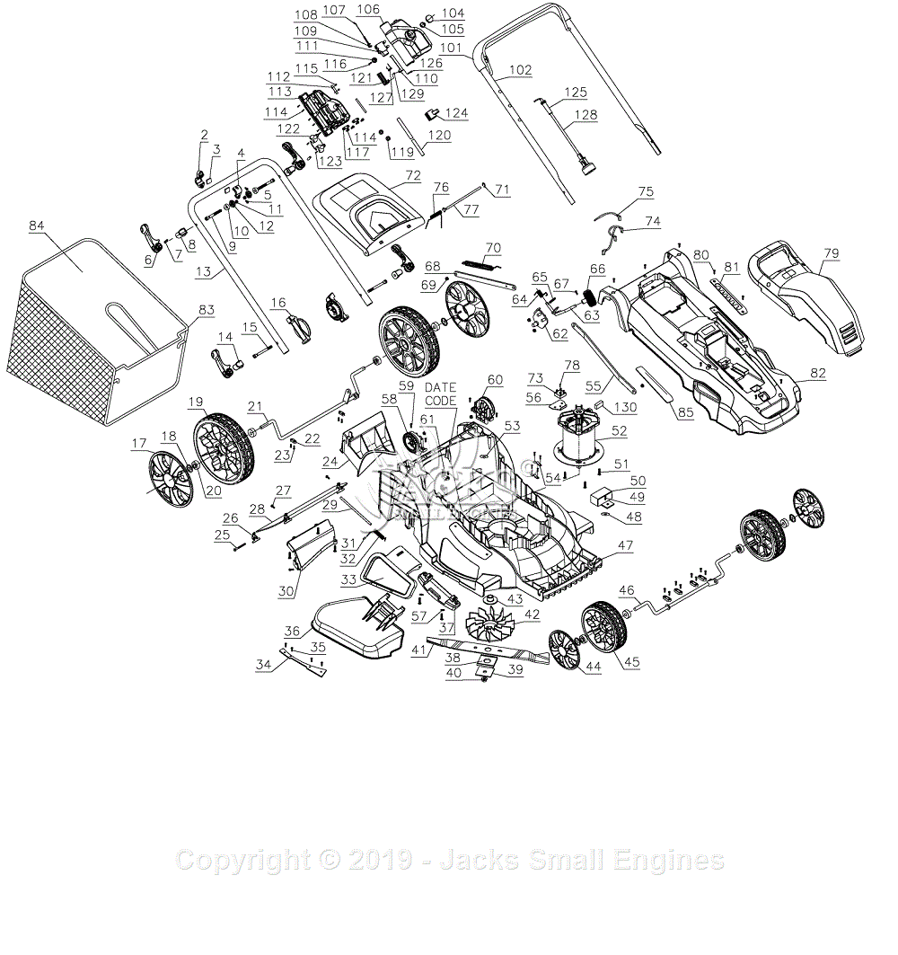 Black & Decker CM2060C Parts Diagram for Mower