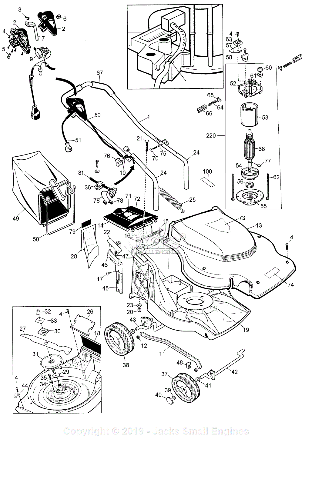 Black & Decker MM850 Type 3 Parts Diagram for Mower