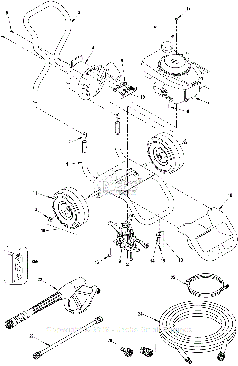 Black & Decker BDG2600-B3 Type 1 Parts Diagram for Pressure Washer