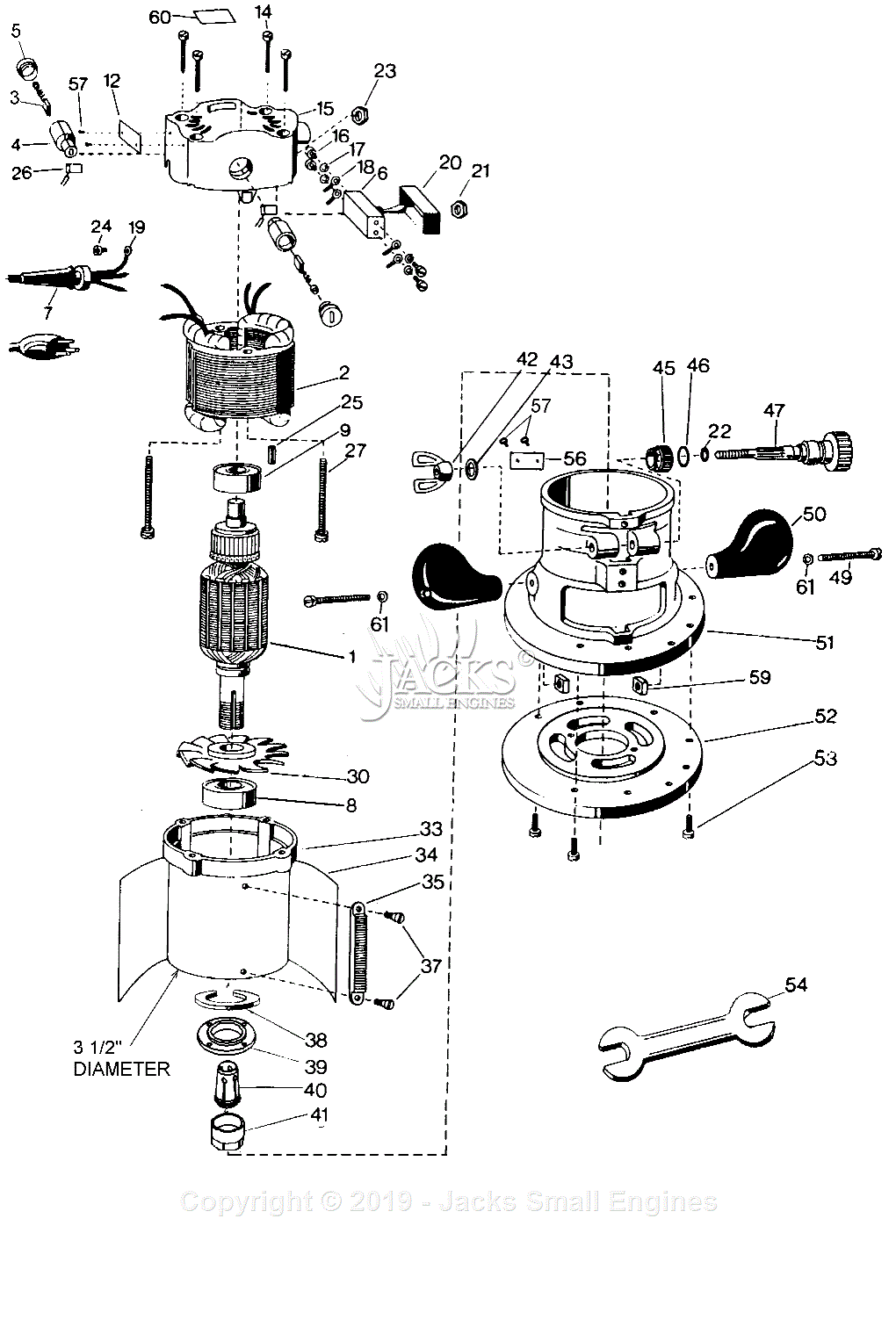 Black & Decker 2721 Parts Diagram for Router