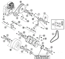 Bluebird H424 (2005-04) Parts Diagram for Power Train&Tine Rotor Assembly