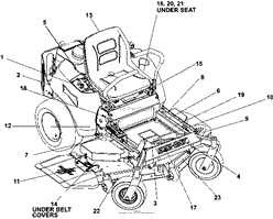 Bunton, Bobcat, Ryan 942603 CRZ FR600V KAW W/42 SIDE DISCHARGE Parts