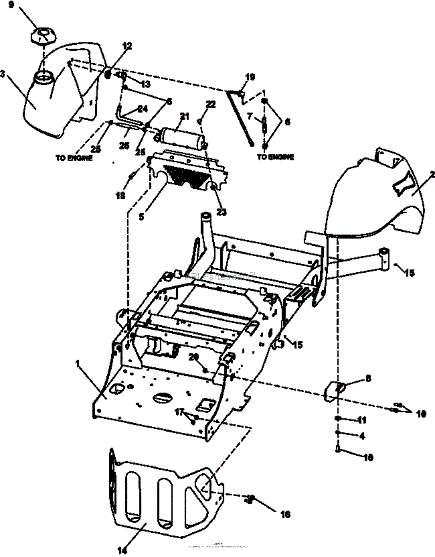 Bunton, Bobcat, Ryan 942601CA CRZ FR651V KAW W/52 SIDE DISCHARGE Parts