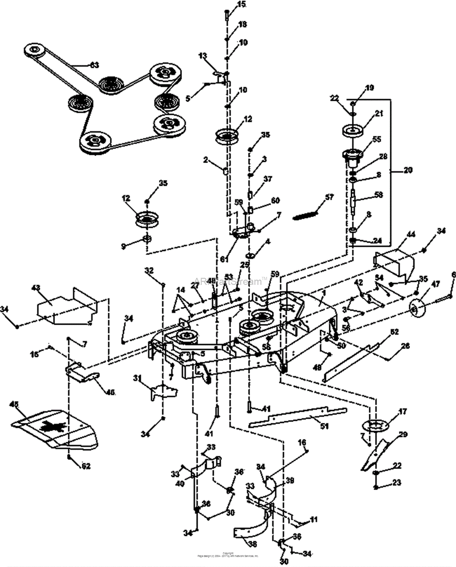 Bunton, Bobcat, Ryan 942604 CRZ FR600V KAW W/48 SIDE DISCHARGE Parts