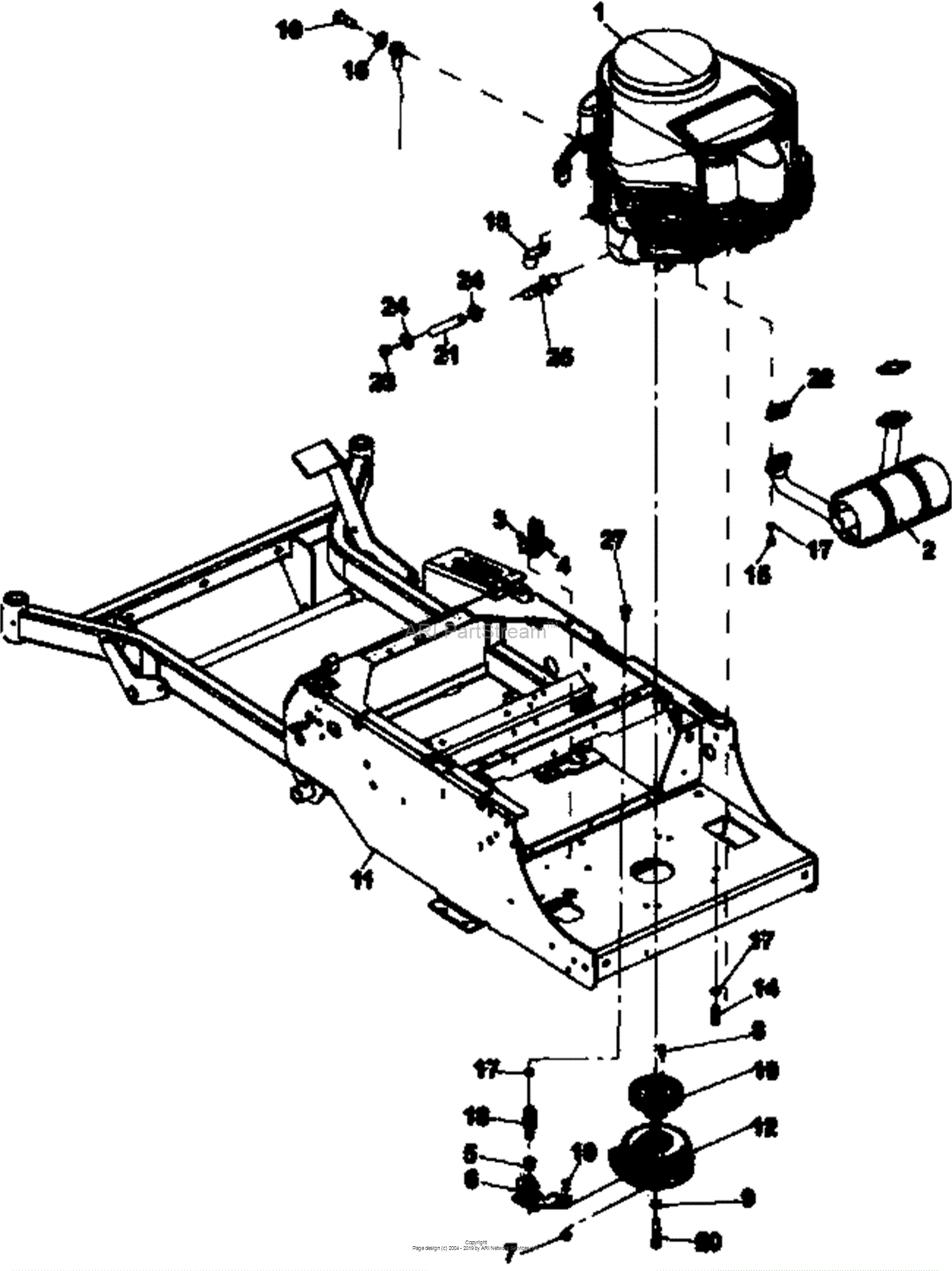 Bunton, Bobcat, Ryan 942604 CRZ FR600V KAW W/48 SIDE DISCHARGE Parts