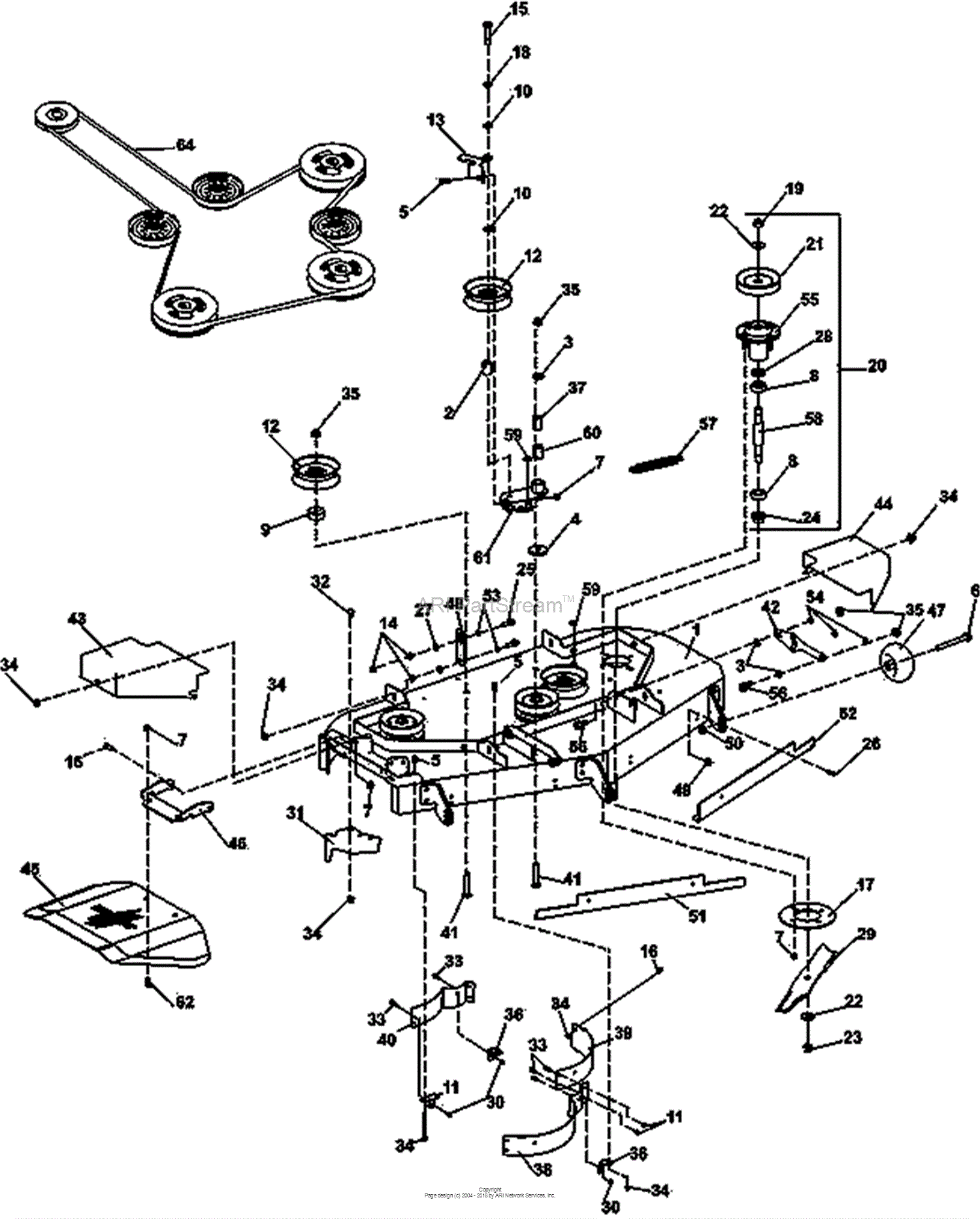 Bunton, Bobcat, Ryan 942605 CRZ FR651V KAW W/52 SIDE DISCHARGE Parts